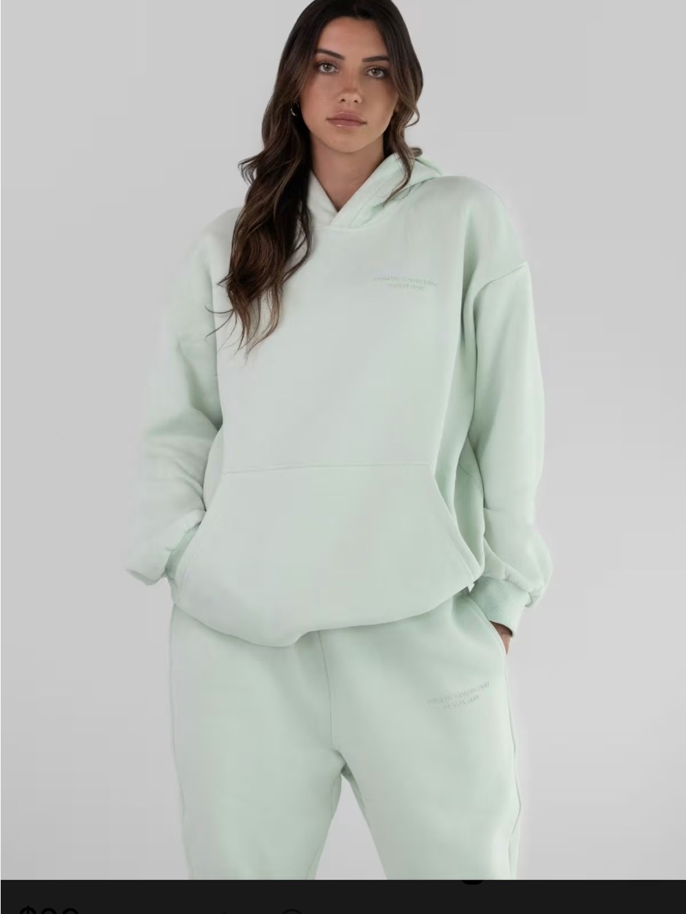 Comfort Collection Pastel green Sweatshirt Jogger Set in pastel green size M